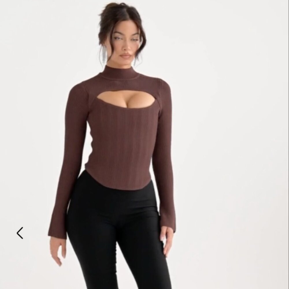 House of CB Georgina Cocoa Knitted Corset